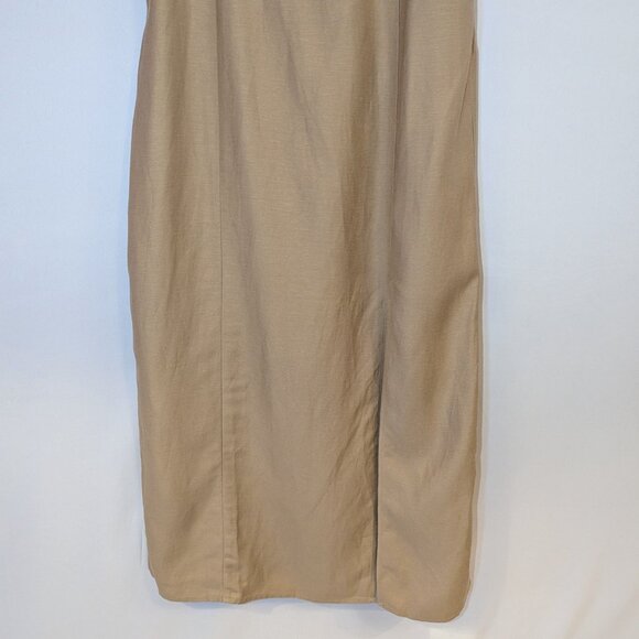 NWT Rails | Ellasandra Linen-Blend Tan Cocktail Dress Midi Length | Size Small - Picture 10 of 16